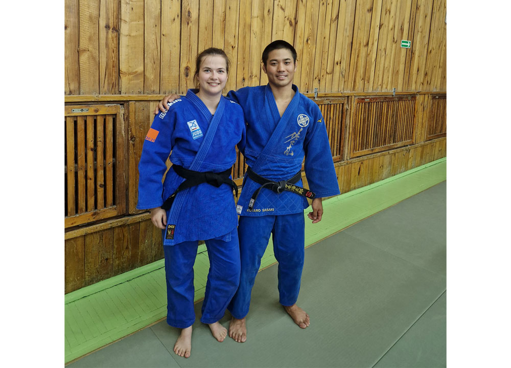 Gesundheitspädagogik Studentin aus Berlin im Judo Trainingslager 